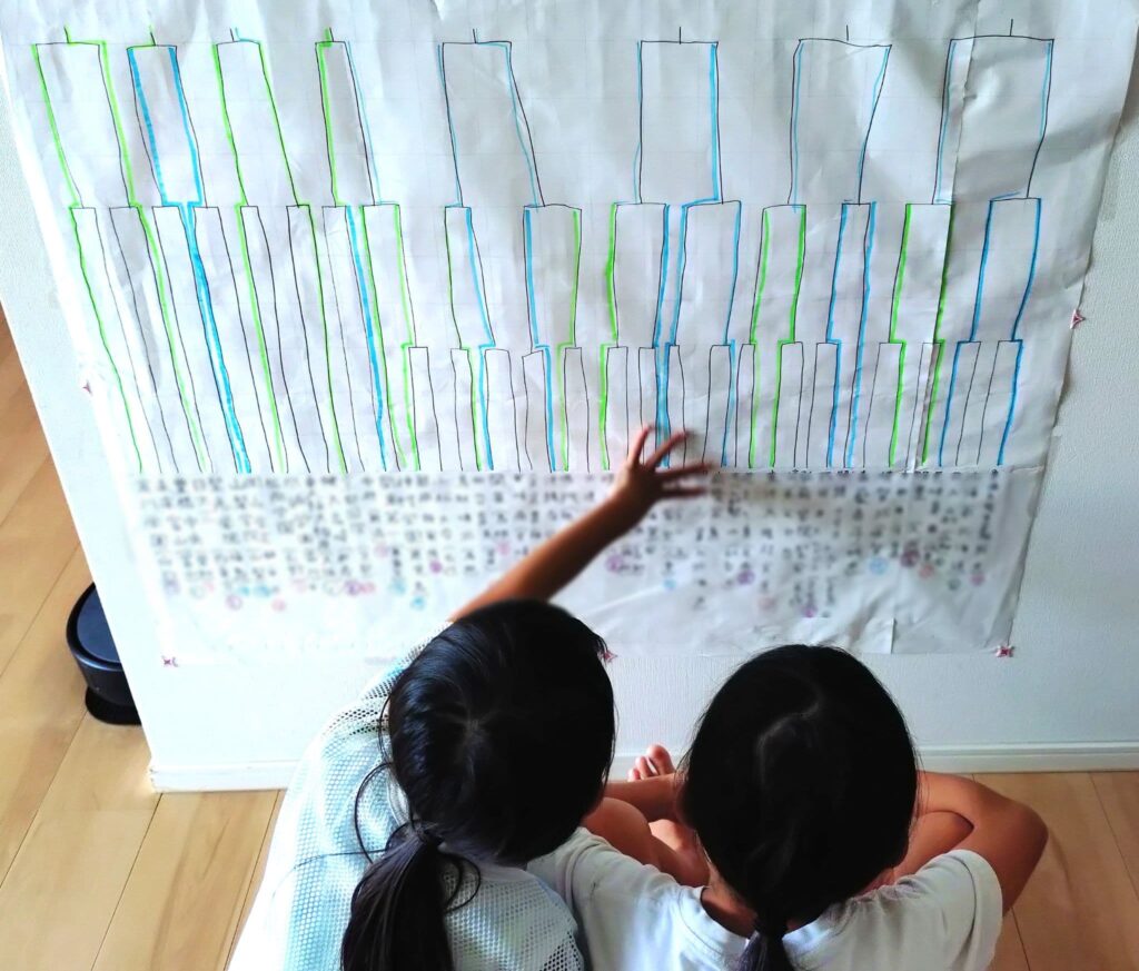 甲子園の表を見ている写真