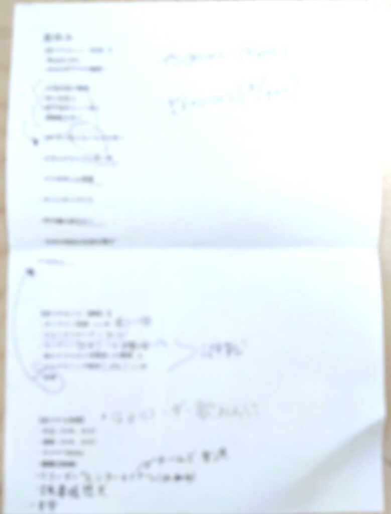 タスクを書き出した写真